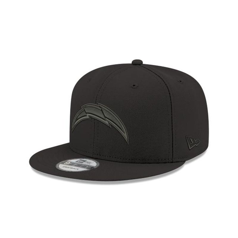 NFL Los Angeles Chargers Black On Black 9Fifty Snapback (EJX4369) - Black New Era Caps